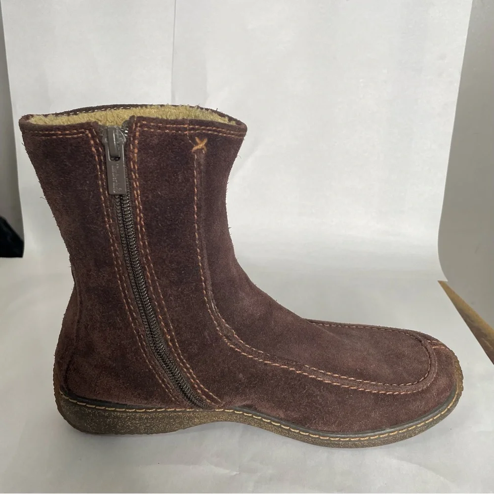 Timberland Brown Suede Ankle Moccasin Boho‎ Southwest Boot Women’s Size 6.5